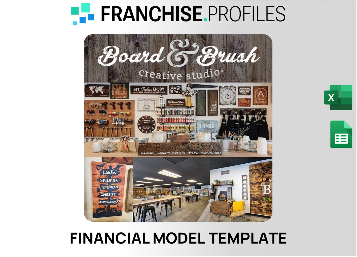 Board & Brush Creative Studio Franchise Financial Model Template