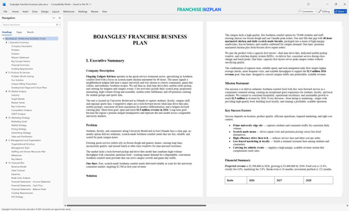 bojangles franchise business plan 1