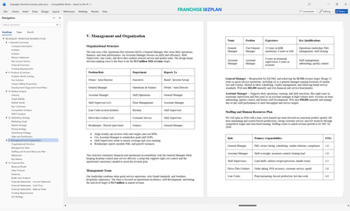 bojangles franchise business plan 5