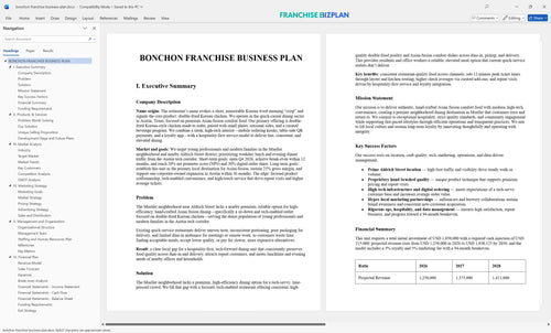 bonchon franchise business plan 1