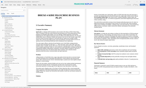 bricks 4 kidz franchise business plan 1