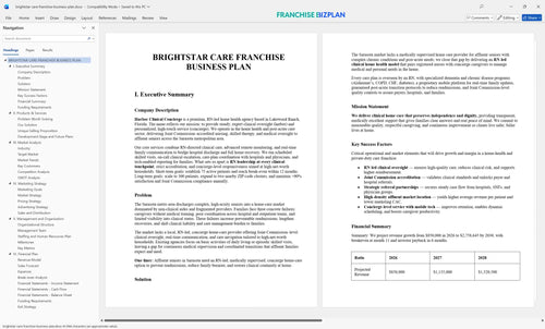 brightstar care franchise business plan 1
