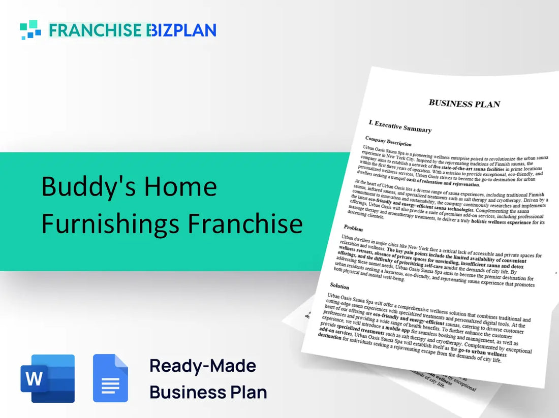 Buddy's Home Furnishings Franchise Business Plan 2026 Updated