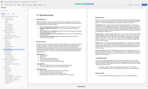 budget franchise business plan 4