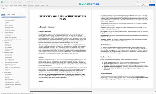 buff city soap franchise business plan 1