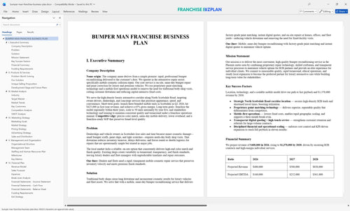 bumper man franchise business plan 1