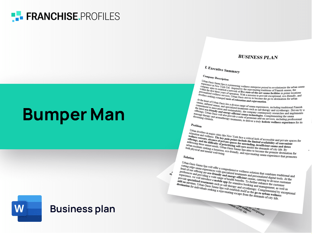 Bumper Man Franchise Business Plan Template