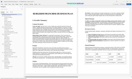 burgerim franchise business plan 1