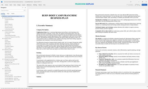 burn boot camp franchise business plan 1
