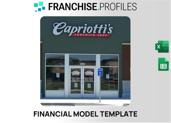 Capriotti's Sandwich Shop Franchise Financial Model Template