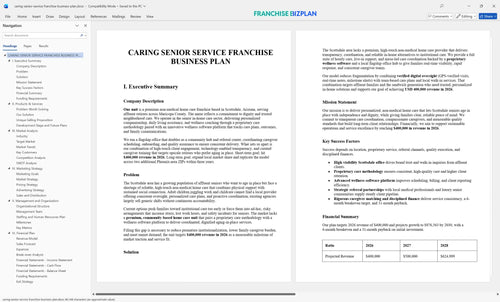 caring senior service franchise business plan 1