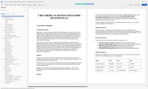 cbd american shaman franchise business plan 1