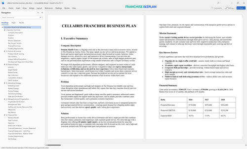cellairis franchise business plan 1