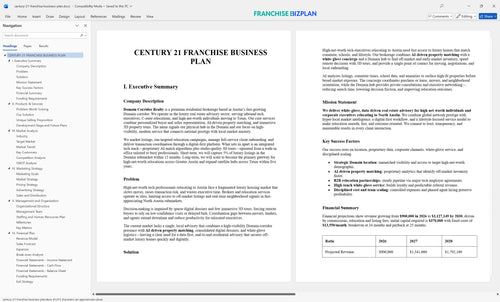 century 21 franchise business plan 1