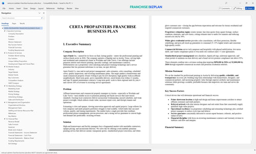 certa pro painters franchise business plan 1