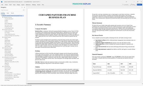 certapro painters franchise business plan 1