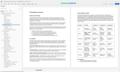chesters franchise business plan 2
