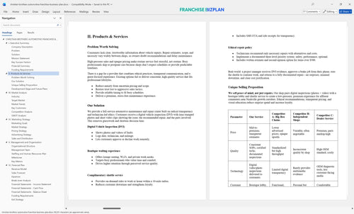 christian brothers automotive franchise business plan 2