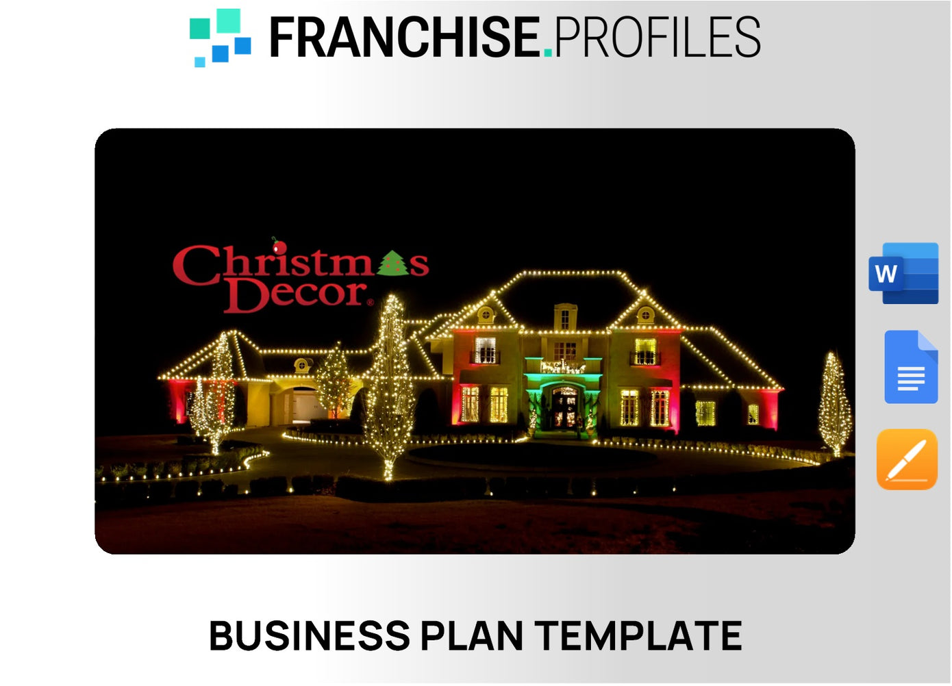 Christmas Decor Franchise Business Plan Template