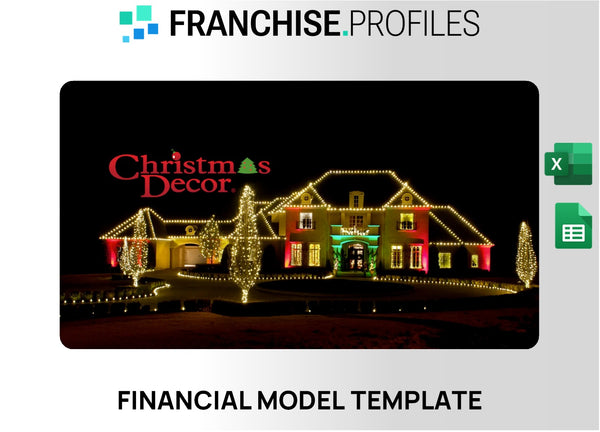 Christmas Decor Franchise Financial Model Template