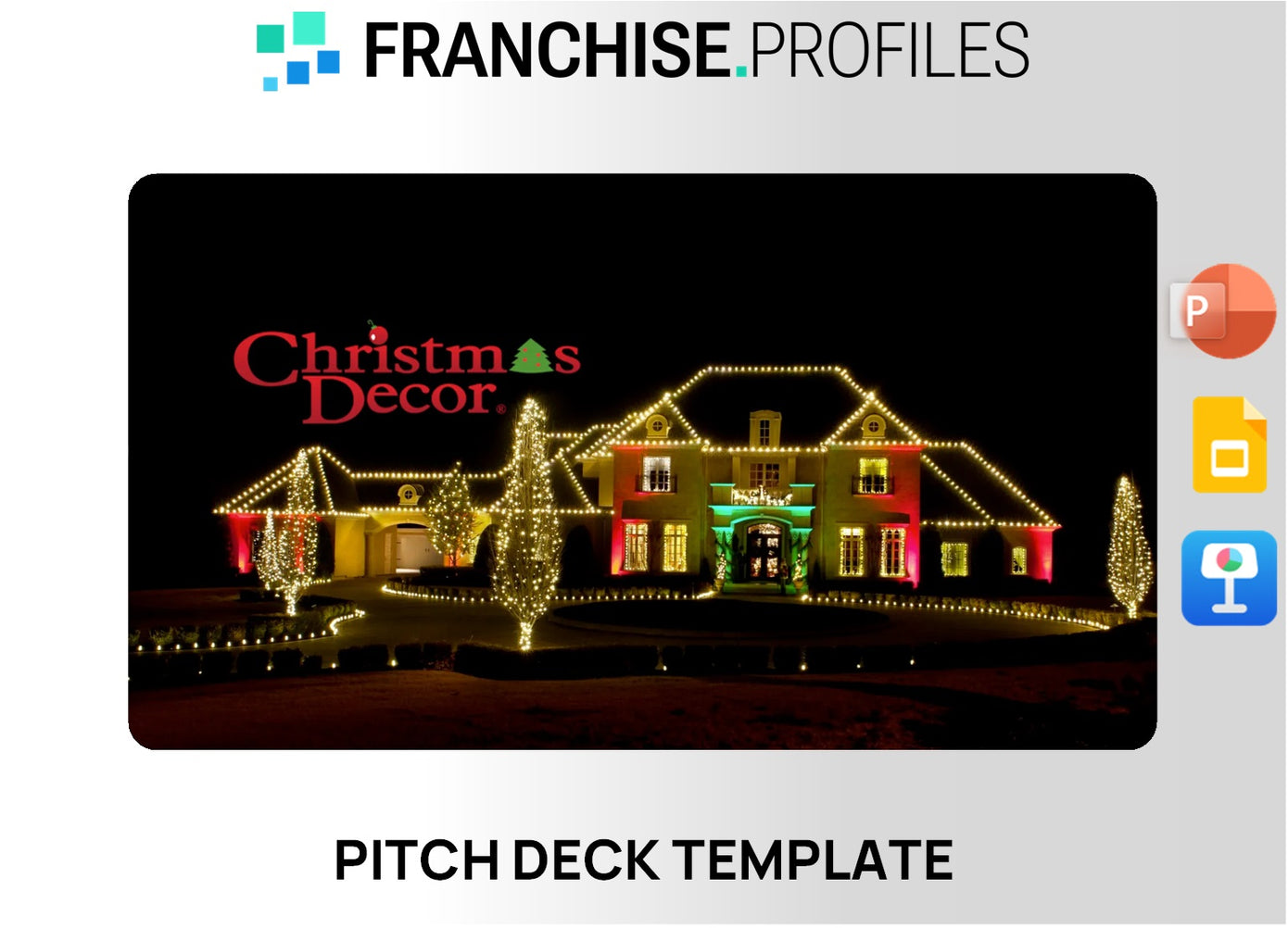 Christmas Decor Franchise Pitch Deck Template