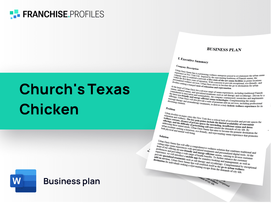 Church's Texas Chicken Franchise Business Plan Template