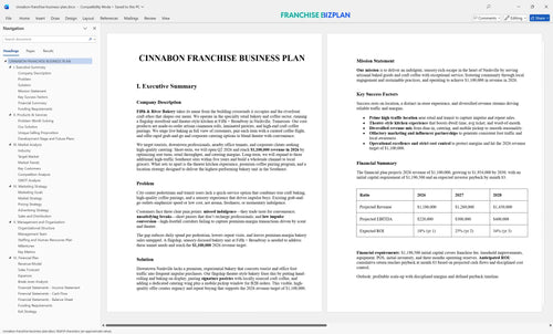 cinnabon franchise business plan 1