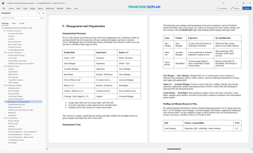 cinnabon franchise business plan 5