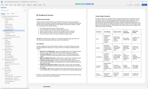 clarion franchise business plan 2