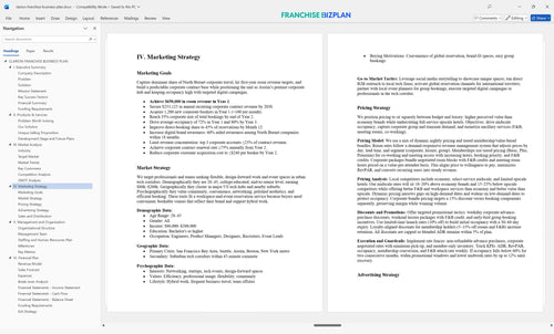 clarion franchise business plan 4