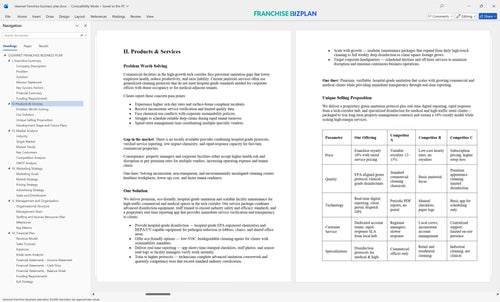 cleannet franchise business plan 2