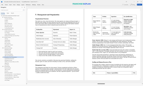 club pilates franchise business plan 5