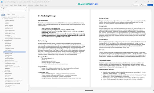 club z in home tutoring services franchise business plan 4