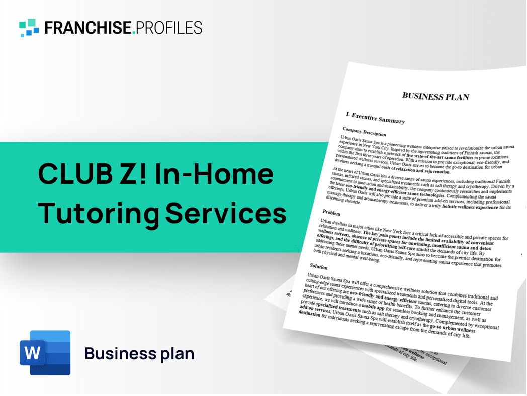 CLUB Z! In-Home Tutoring Services Franchise Business Plan Template