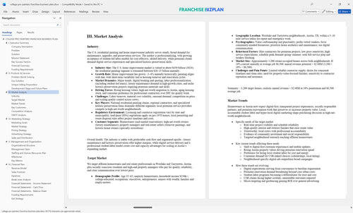college pro painters franchise business plan 3