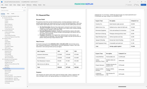 color glo franchise business plan 6