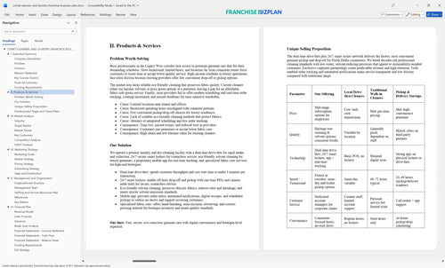 comet cleaners and laundry franchise business plan 2