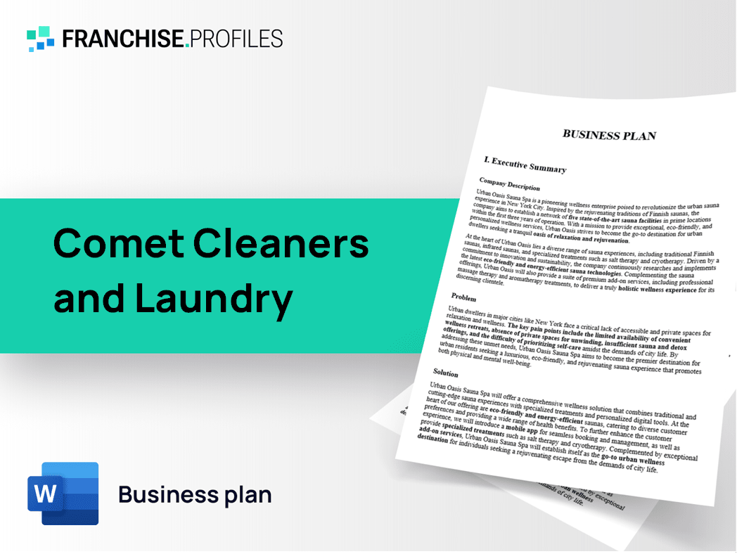 Comet Cleaners and Laundry Franchise Business Plan Template