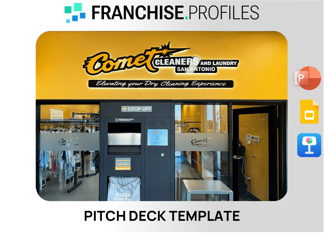 Comet Cleaners and Laundry Franchise Pitch Deck Template