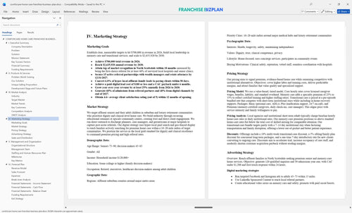 comforcare home care franchise business plan 4