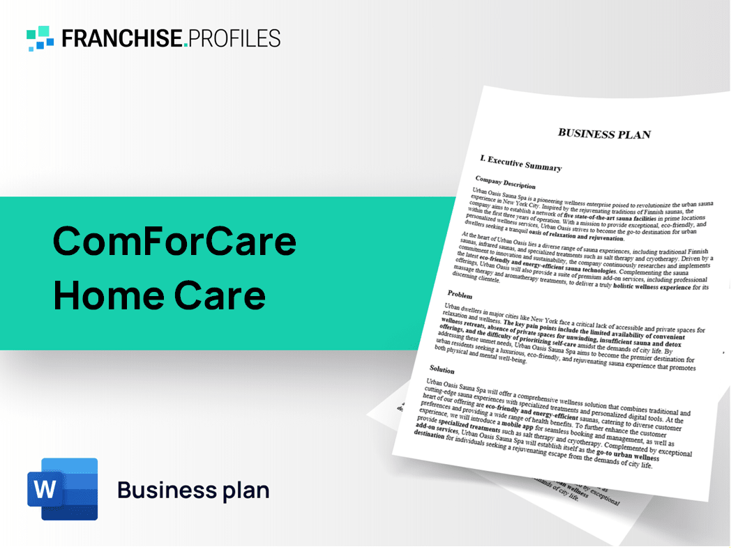 ComForCare Home Care Franchise Business Plan Template