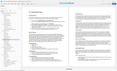 comfort inn franchise business plan 4