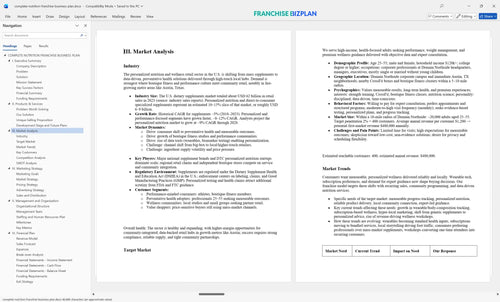 complete nutrition franchise business plan 3