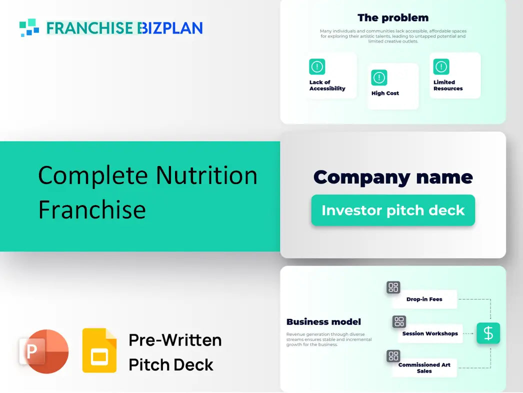 Complete Nutrition Franchise Investment Pitch Deck 2026