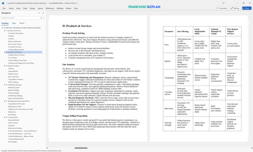 computer troubleshooters franchise business plan 2