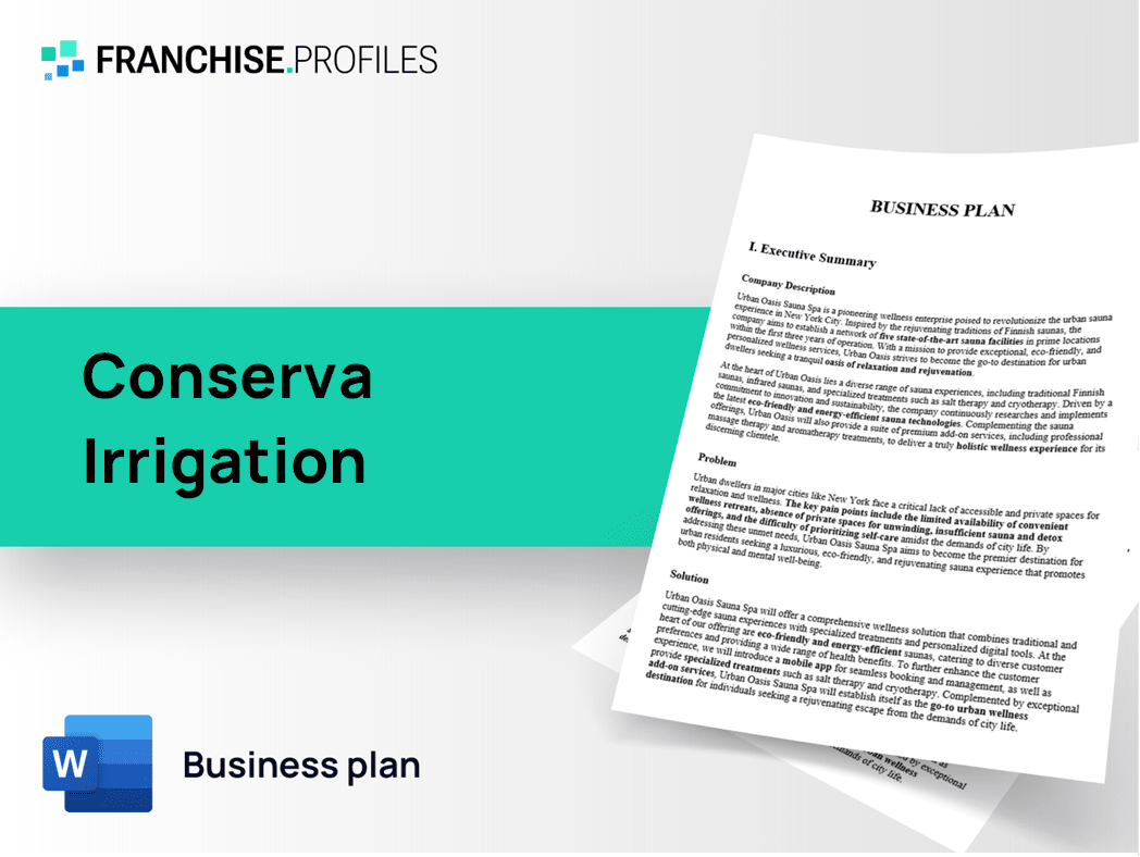 Conserva Irrigation Franchise Business Plan Template