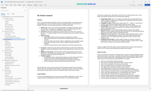 corner bakery cafe franchise business plan 3