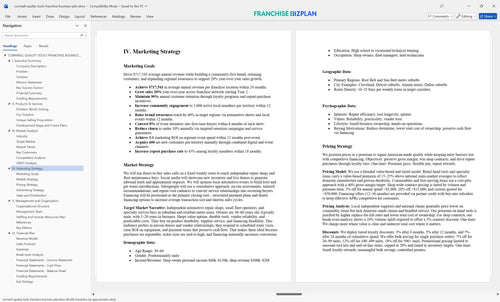 cornwell quality tools franchise business plan 4