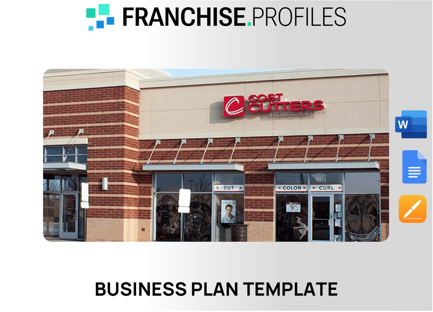 Cost Cutters Family Hair Salon Franchise Business Plan Template