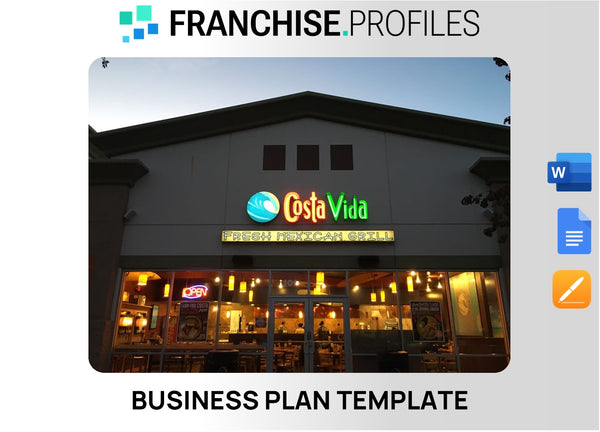 Costa Vida Fresh Mexican Grill Franchise Business Plan Template